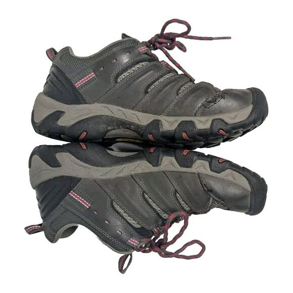 Keen Footwear Sneakers Women US 8.5 Charcoal Gray Pink Trim Active Hiking - Picture 1 of 11